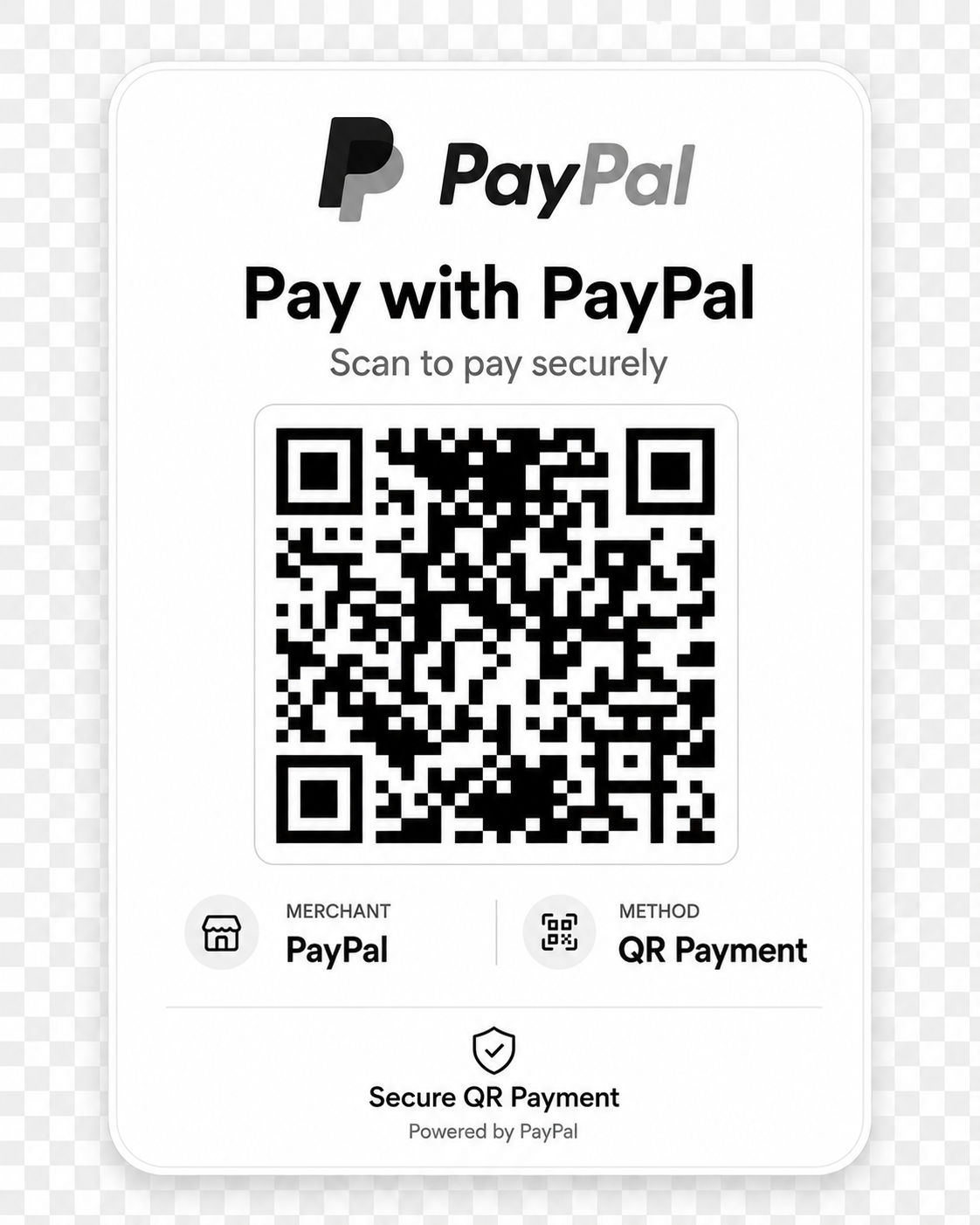 PayPal QR code for Pakish payment
